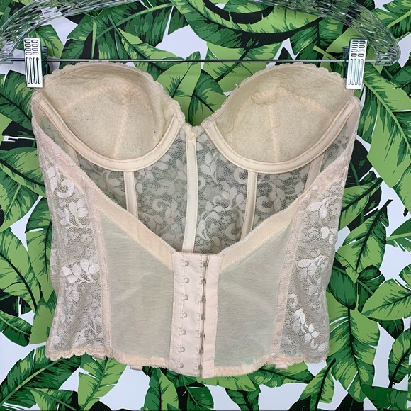 Vintage Carnival Bustier Corset 36B Underwire Long Line Backless Bra USA Made - Picture 6 of 8